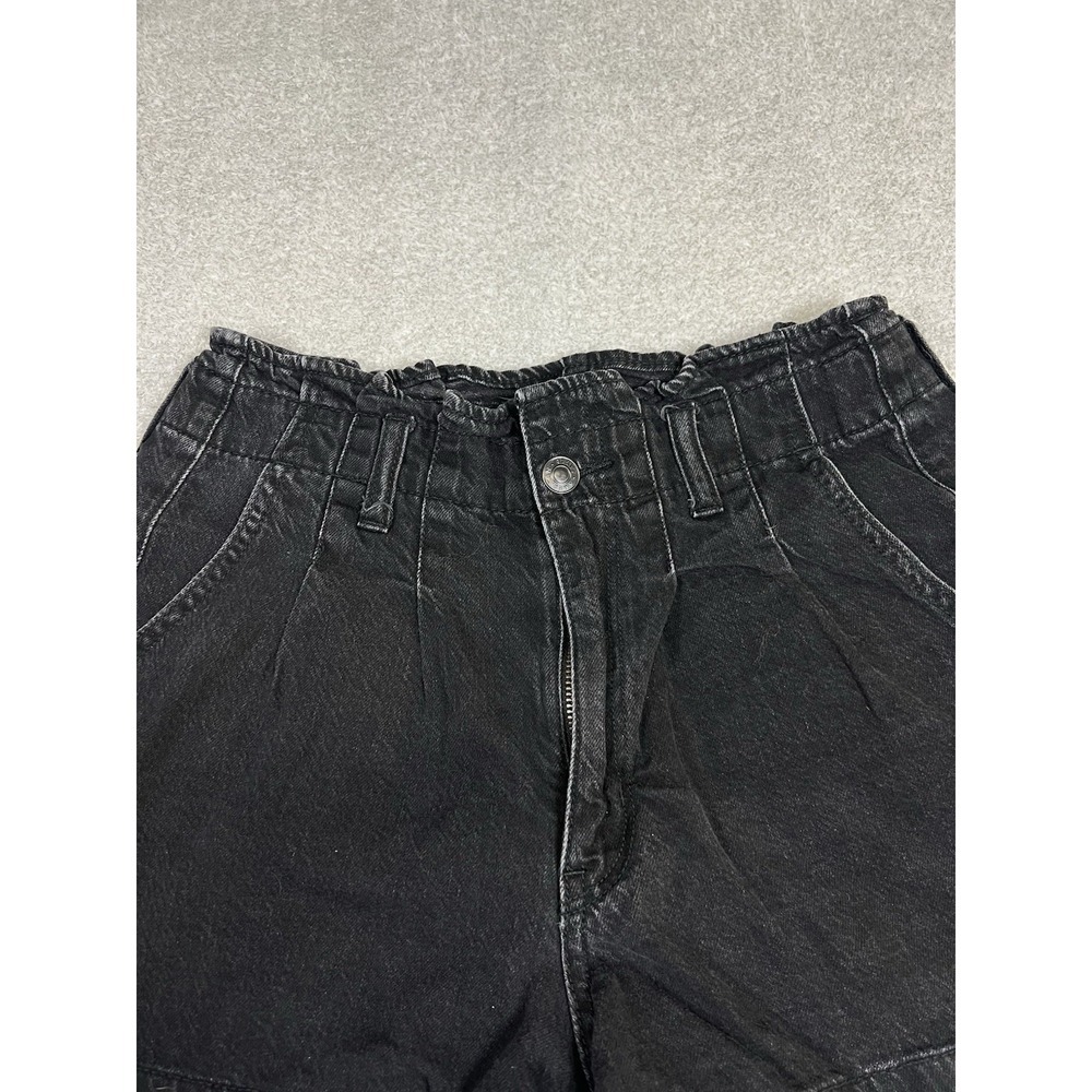 American Eagle Mom Shorts‎ Paper bag Waist Black Size 6 - Picture 5 of 9